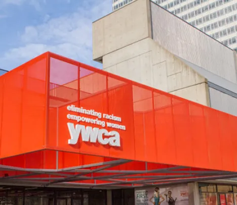 The outside of the YWCA building