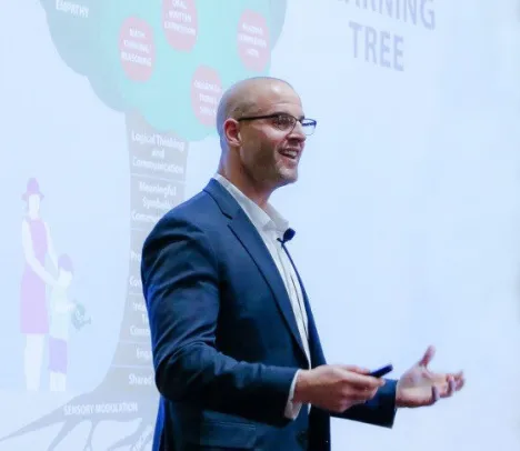 A person giving a presentation