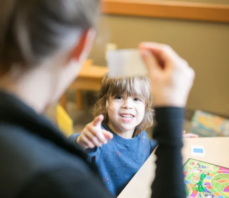 A child smiling