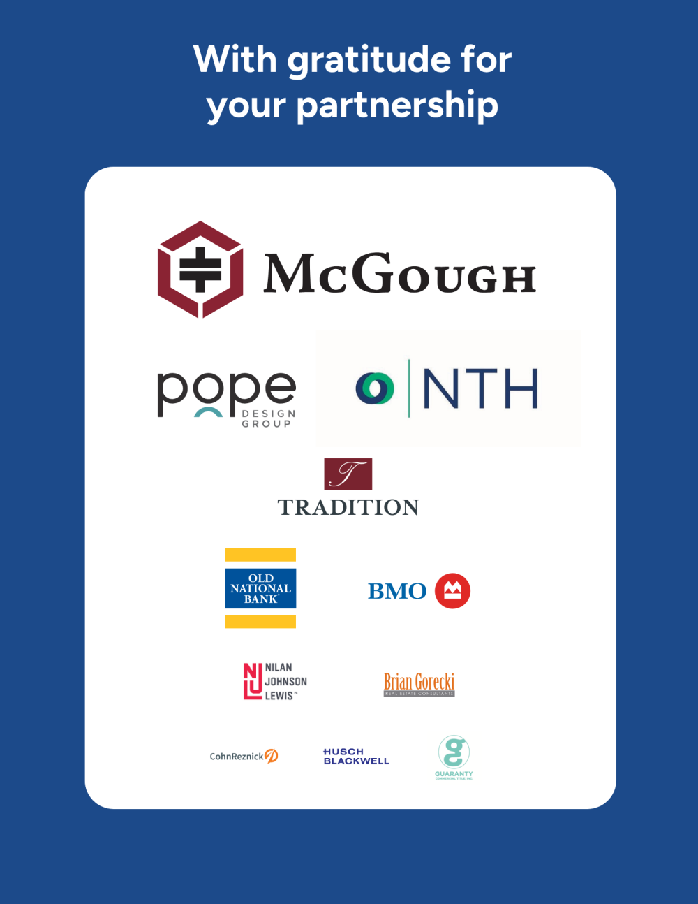 logos of partners helping to fund campaign