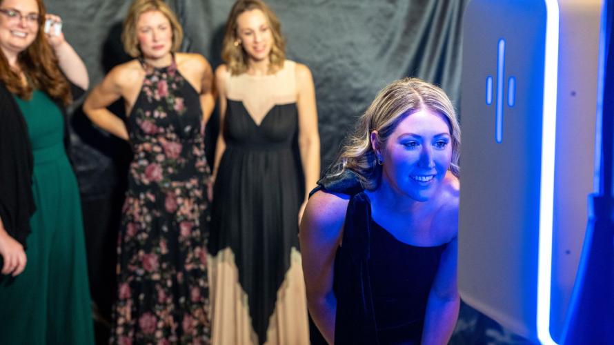 Photo op area at gala. 