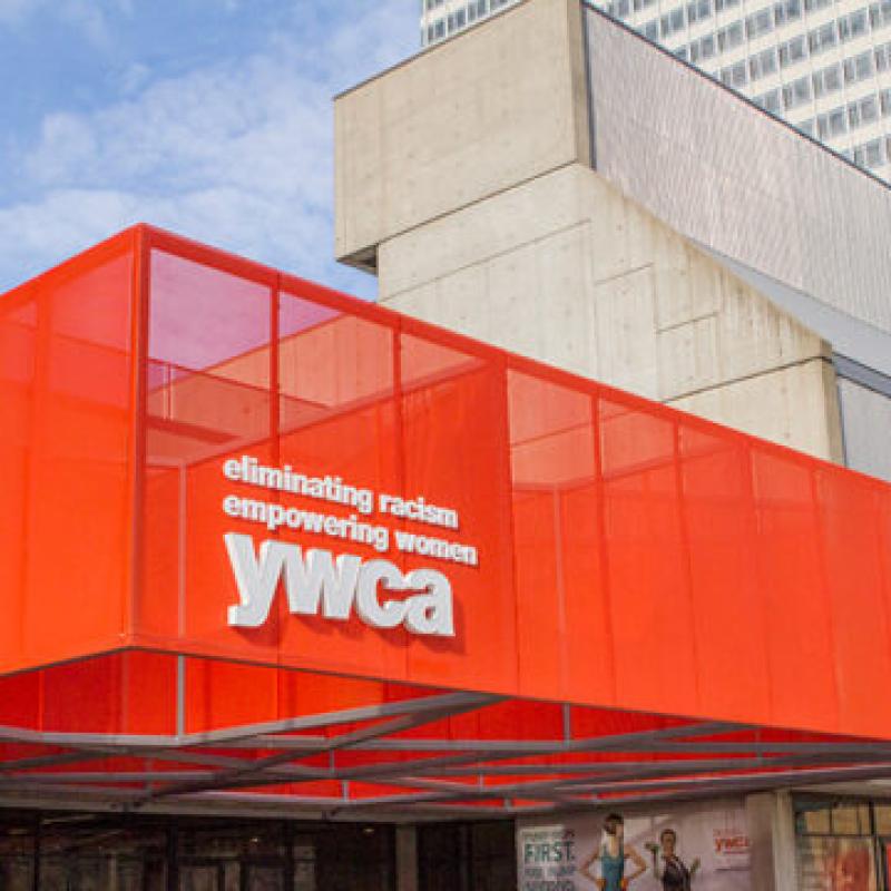 The outside of the YWCA building