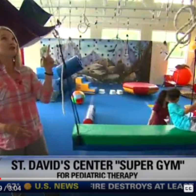 A fox news broadcast image of a super gym