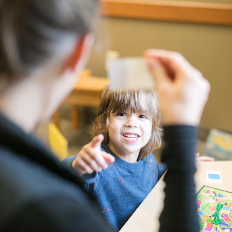 A child smiling