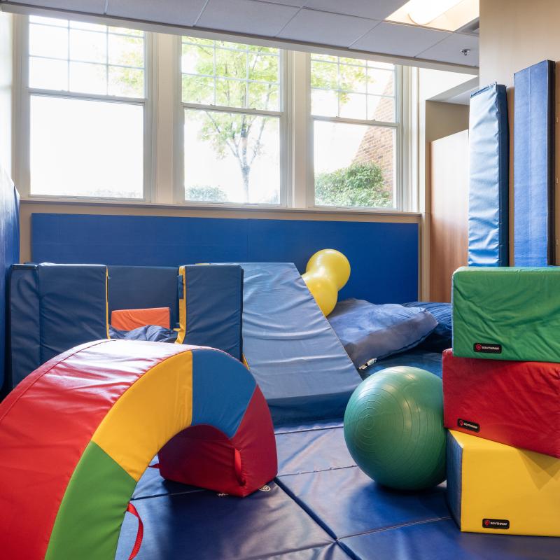 Julie's offie transformed into an OT gym